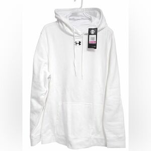 Under Armour ColdGear Hoodie White Pullover NWT XXL Loose Fit